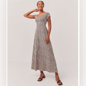 NWT Pact Maxi Dress Criss Cross Back Windswipt pattern size XL